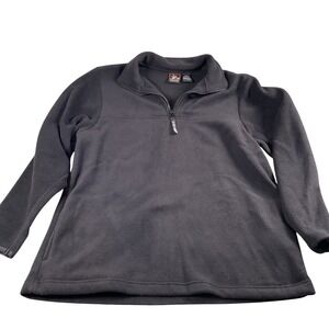 Vintage USA Olympic team Petite Black Fleece Pullover Quarter Zip Jacket Jcpenny